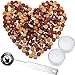 230 Pieces Octagon Sealing Wax Beads Sticks with 2 Pieces Tea Candles and 1 Piece Wax Melting Spoon for Wax Stamp Sealing (Gold and Wine Red) primary