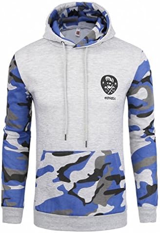Hoodies Men NEW Long Sleeve Hoodie Camouflage Splicing Sweatshirt Mens Hoodies Slim Tracksuit 2XL 5 bape shark hoodie XXL