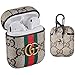 Gemfits Case Compatible with Airpods 1&2, Leather 3D Luxury Classic Elegant Character Design Cover, Girls Ladies Men Women Stylish Fashion Chic Cool Designer Skin Airpod, Cases for Air pods Green G