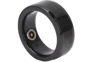 banapoy Smart Health Ring, Sleep and Fitness Ring Wireless Sports Health Tracker, Continuously Records Heart Rate, Temperature, Blood Oxygen, Sleep Quality Tracker for Birthday Gifts (Black No. 22)