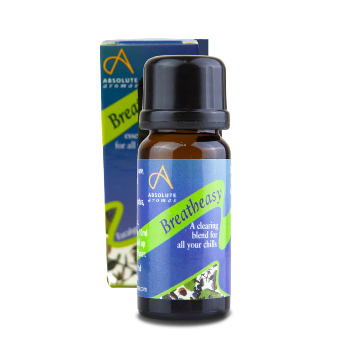 Absolute Aromas Breatheasy Essential Oil Blend 10ml - Pure Natural, Undiluted - for Aromatherapy and Diffusers