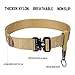 Packetop Military EDC Tactical Belt for Men with Key Ring Clip, Shooter Gun Belts for Concealed Carry, Heavy Duty Webbing Belt (Coyote Brown, Nylon, 1 Ply, Waist 34-42