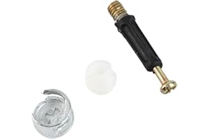 Garosa 100 Sets 3-in-1 Eccentric Wheel Screw Nut Kit, Galvanized Rustproof Furniture Hardware Connector for DIY Furniture Ass