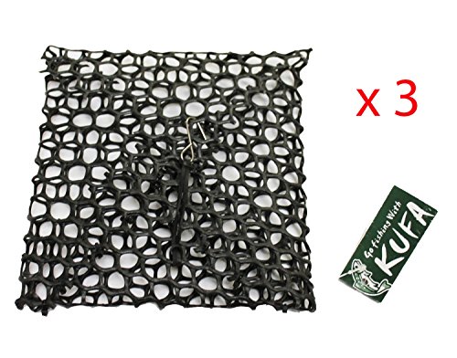 KUFA Sports Plastic Mesh Crab bait bag 3Pcs combo (7"X7") - Thumbnail 2