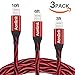 iPhone Charger,Aonlink 3Pack 3FT/6FT/10FT(1M/2M/3M) Nylon Braided Lightning Cables USB Charger Cord, Compatible with iPhone X/8/8 Plus/7/7 Plus and More(Black Red)