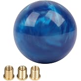 YRMST Round Ball Shift Knob Blue Marble Style Universal Gear Shift Knob | with 3 Adapters M8x1.25 / M10x1.25 / M10x1.5