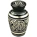 MEILINXU Funeral Keepsake Urn by Brass Mini Cremation Urn for Human Ashes Adult- Hand Engraved - Fits a Small Amount of Cremated Remains- Display Burial Urn at Home or Office (Majestic Radiance Baby