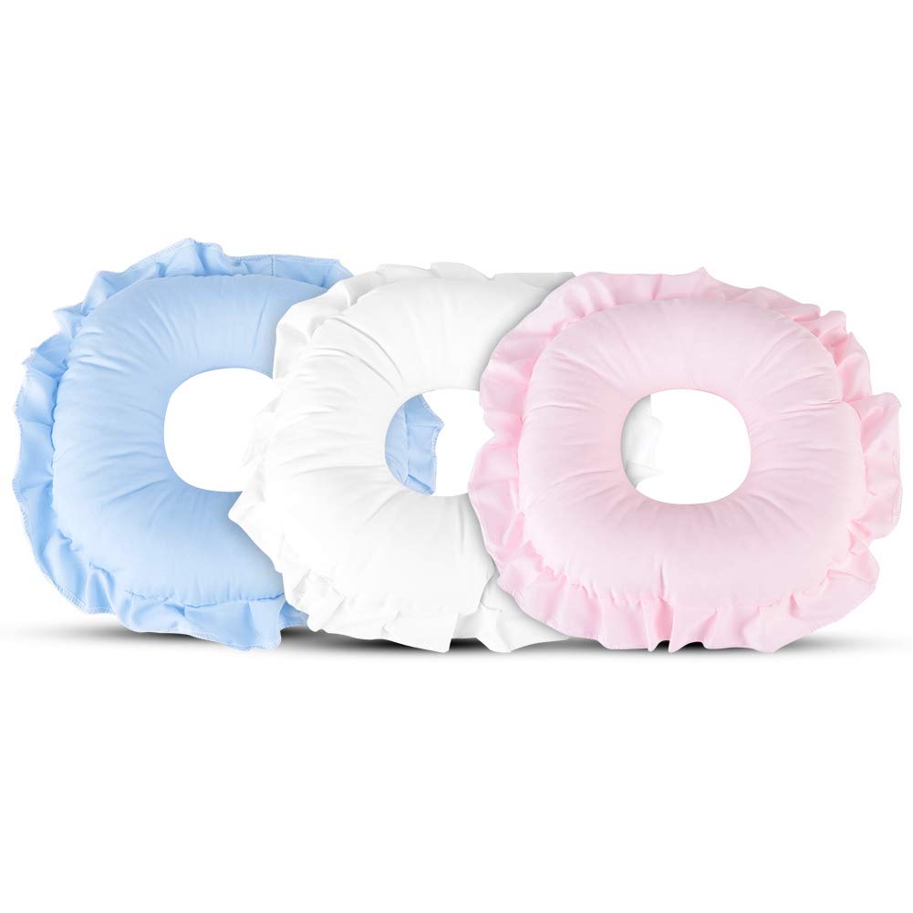 Polyester Face Relax Pillow SPA Salon Massage Hollowed Pillow Nap Rest Cushion Massage Pillow Beauty Skin Care Soft Overlay Face Relax Head Cradle Pad(Pink) : Beauty