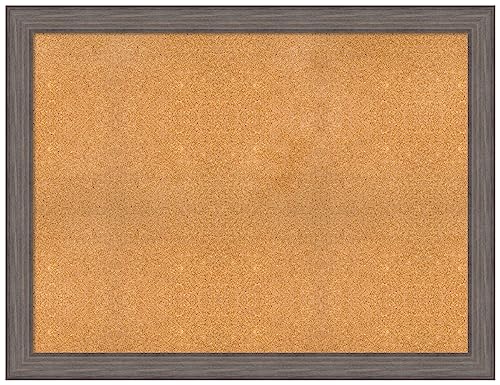 Amanti Art Natural Cork Board for Wall, 39x51 Vision Board with Grey Frame, Ove…