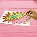 Large Superhero Action Signs Cutouts 12PCS Words and Cityscape Cut-Outs for Party Decoration