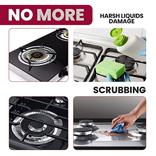 [75 Pack] Aluminum Foil Stove Burner Covers 7.5 Inch Disposable Round