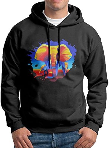 Elephant Colorful With Baby Elephants Men's Hoodies