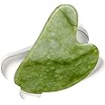 ROSELYNBOUTIQUE Healing Crystal Gua Sha Facial Tools - Guasha Tool for Face Massager Self Care Gifts for Men Women (Jade Green)