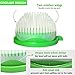 Salad Cutter Bowl 60 Seconds Salad Maker, Salad Slicer Chopper Fruit Vegetable Strainer, Food Grade, Multi-use (White with Green)