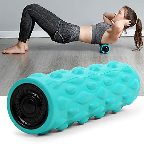 YUSDP Electric Vibrating Foam Roller- 4 High Intensity Vibration Speeds -Rechargeable- Firm Density, for Muscle Recovery, Pliability Training,with Storage Bag