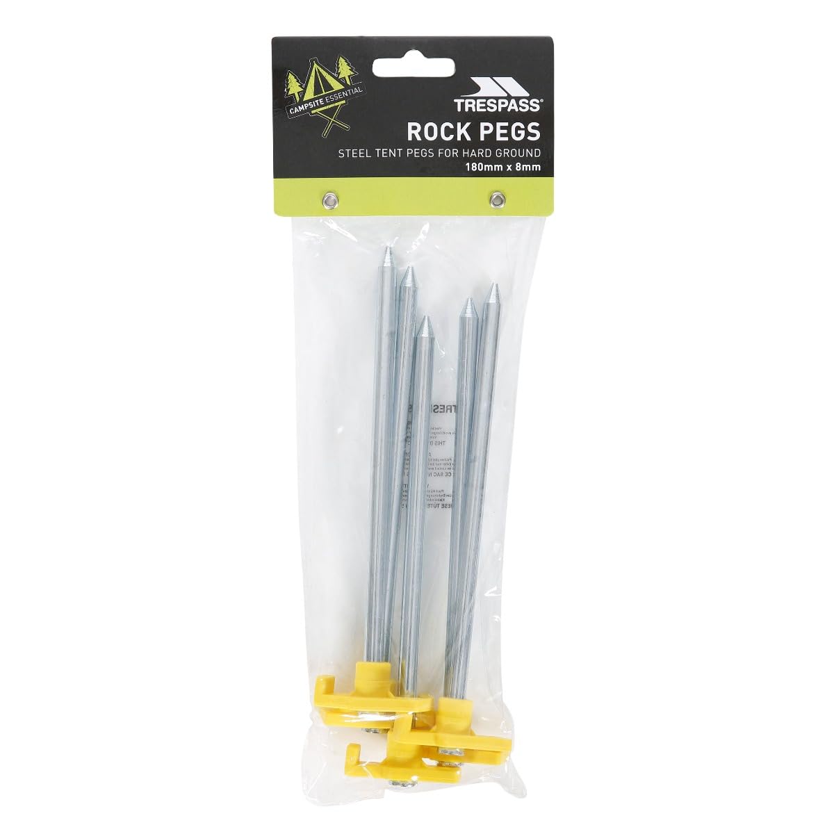 Trespass Tent Pegs Heavy Steel Includes 5 Pieces 18 cm Camping Rockie
