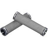 Funn Combat II MTB Bike Grips with Double Lock On Clamp | waffle-pattern rubber, twin alloy collars, 22mm inner, 30mm outer diameter, 3mm hex install, BMX use