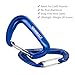VANWALK 12KN Aluminium Wiregate Carabiners - 4 Pack - Rated 2645 LBS Each – 7075 Lightweight Carabiner Clips for Hammock Climbing Rocking (Blue)…