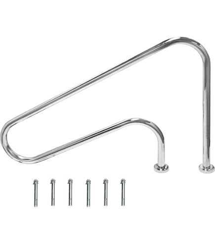 Inground Pool Grab Rails Swimming Pool Stair Railing Kit 304 Stainless Steel Pool Handrail ...