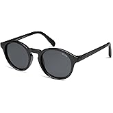SOJOS Ocean Collection Polarized Retro Round Sunglasses for Women Men Recycled Fishing Net Frame Eco-friendly, Arctic Ocean