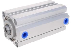 Othmro SDA50 x 100 Sealing Thin Air Cylinder Pneumatic Air Cylinders, 50mm/1.97inch Bore 100mm/3.94inch Stroke Aluminium Alloy Pneumatic Components for Pneumatic and Hydraulic Systems 1pcs