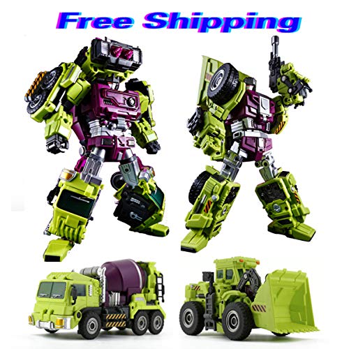 JINBAO New Devastator Toys Combiner Transformation KO GT Robot Trucks Car Oversize Action Figure Excavator Crane Model Kid Adult Toys (Set B)