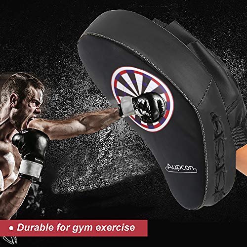 AUPCON Curved Punching Mitts Boxing Pads - MMA Punch Mitts Training Boxing Punch Focus Mitts Target Focus Punch Pad Gloves Karate Muay Thai Kickboxing