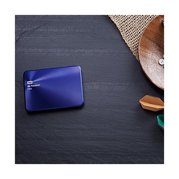 Western Digital 2TB blauschwarz My Passport Ultra Metal Edition tragbare externe Festplatte - USB 3.0 - WDBEZW0020BBA… – Bild 6