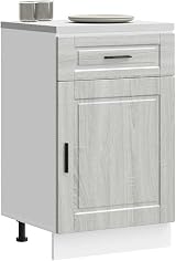 vidaXL Porto Grey Kitchen Base Cabinet Engineered Wood with Drawer view 4