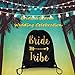 Maitys 12 Pieces Bride Drawstring Bags Bachelorette Party Drawstring Backpacks for Bridal Shower Wedding Party Bridesmaids Supplies Gift Bag (Black)