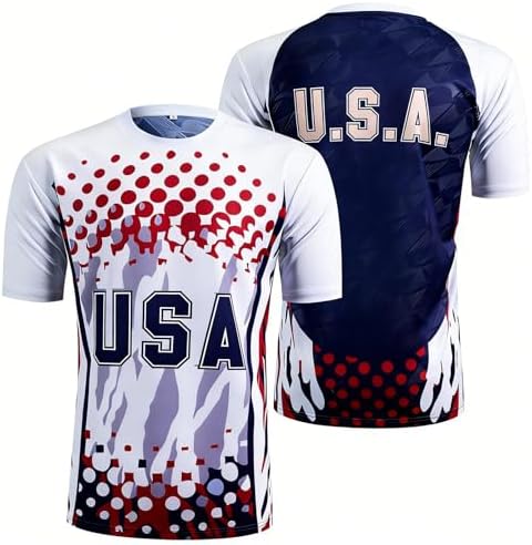Amazon.com: ARZA Men's USA Fan Jersey Color White (Small) : Sports