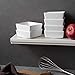 DOWAN Creme Brulee Ramekins 6 oz Oven Safe, Small Ceramic Square Ramekin, Custard Cups Souffle Baking Dish, Dipping Bowls Soy Sauce Dish Appetizer Plates, Set of 6, White