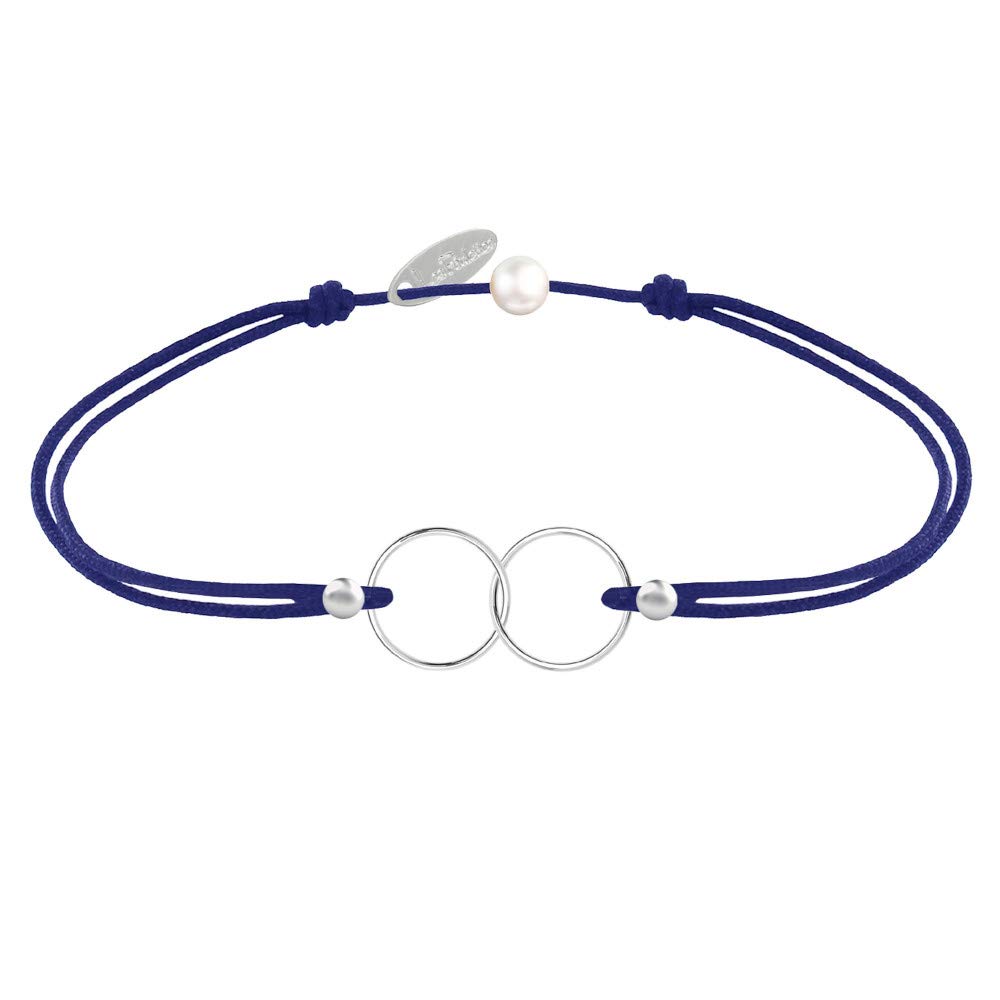 LES POULETTES BIJOUX - Silver 925 Bracelet Circles You and I - Classics - Blue