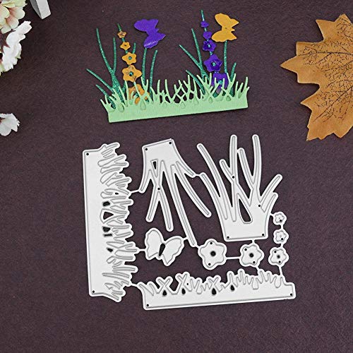 VKTECH Grass Die Cut Metal Cutting Dies Stencils Embossing DIY Cutting Die Craft for Scrapbook Photo Album Paper Cards Gift Decorative (GG0187)