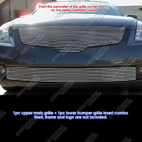 Amazon.com: Compatible with 2007-2009 Altima Sedan Billet Grille Combo