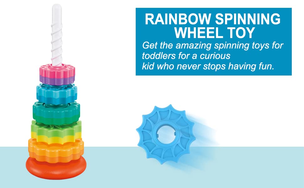 FineSource Super JoJo Stacking Rings Toy Plastic Rainbow Stacker