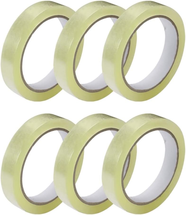 GTSE 6 Pack Cellotape 24mm x 66m Clear Tape Gift Wrap Dispenser Compatible