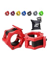 RitFit collarines de pesas olímpicos 2 pulgadas (par)- Abrazaderas aseguradoras de nylon resistentes con pestillo rápido de lanzamiento asegurado instantáneo- Ideal para CrossFit, OHP, sentadillas, peso muerto, cargadas de potencia, arranques