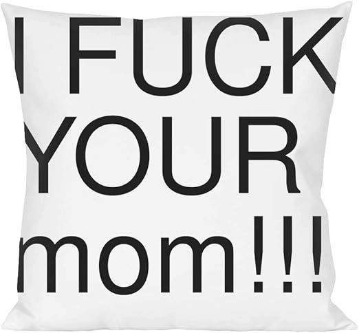 L Fuck Your Mom Pillow Amazon Co Uk Kitchen Home