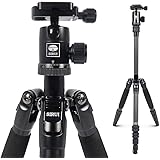 SIRUI Carbon Fiber Travel 5C Tripod 54.3 inches Lightweight Portable Camera Tripod with Ball Head and Arca Swiss Plate Load C