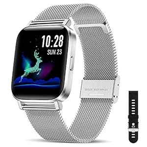 CanMixs Smartwatch, fitnessarmband, horloge, 1,54 inch, volledig touchscreen, fitnesshorloge, IP68 waterdicht…