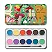 eeBoo: Watercolors Paint Set/12 Colors, Paint Brush Included, comes in a Portable Tin Set, Easy to Close, Perfect for Watercolor Painting, Hand Crafts with Paints and Other Artworks
