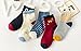 CHUNG Little Boys Cotton Socks Crew Sports Cute Dinosaur Colorful Casual 5 Pairs Toddler School