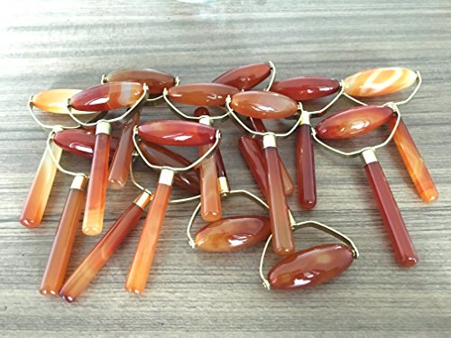 Acupress Premium Agate Guasha Carnelian Gua Sha Board Scraping Massage Tools for Graston SPA Acupuncture Therapy Trigger Point Treatment (Roller) - Thumbnail 3