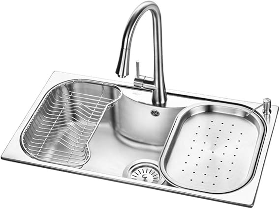 Fregadero de cocina extragrande clásico Lavabo de lavado de vegetales