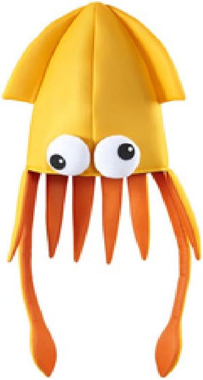 Sofias Closet Fancy Dress Sea Life Squid Hat Octopus 3D Plush Novelty Goggle Eyes Ocean Fish