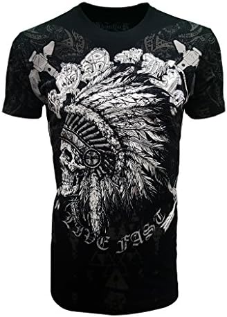 Konflic Men's Skull Indian MMA UFC T-Shirt