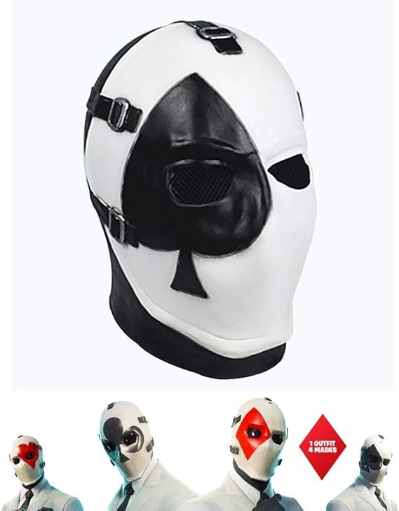 Vercico Square Poker Face Mask Carnival Christmas Halloween New Year Easter Theme Party Head Mask Spade Amazon Ca Clothing Accessories