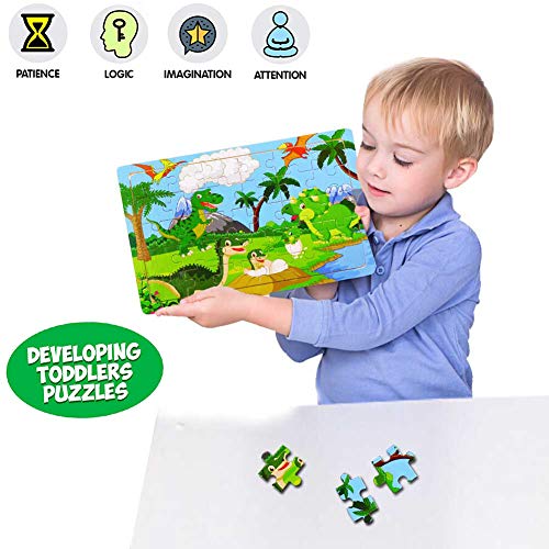Wooden Jigsaw Puzzles Set for Kids Age 2-6 Year Old 30 ...