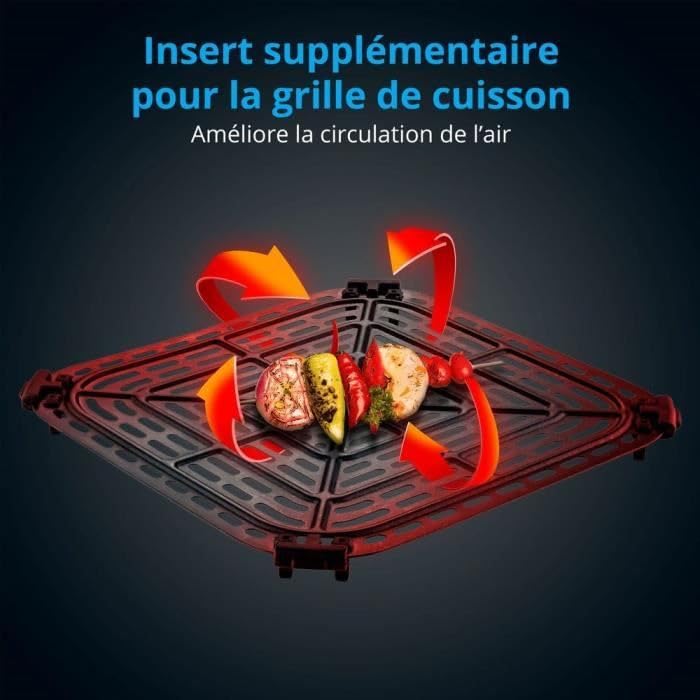 MEDION X10 XL Heißluftfritteuse MD11780 (5 Liter, Airfryer, innovative Wassersprühfunktion für krosse knusprige Speisen, 1.500 Watt, Sichtfenster, Schüttel Alarm,10 Automatikprogramme) 7